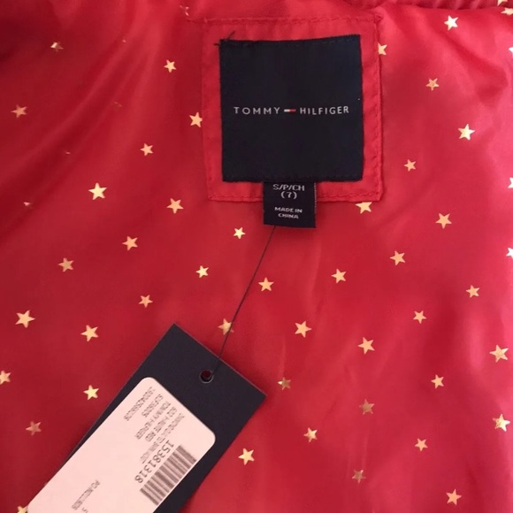 Tommy Hilfiger Girls Quilted Jacket Sz S ( 7 ) Red New - Picture 6 of 6